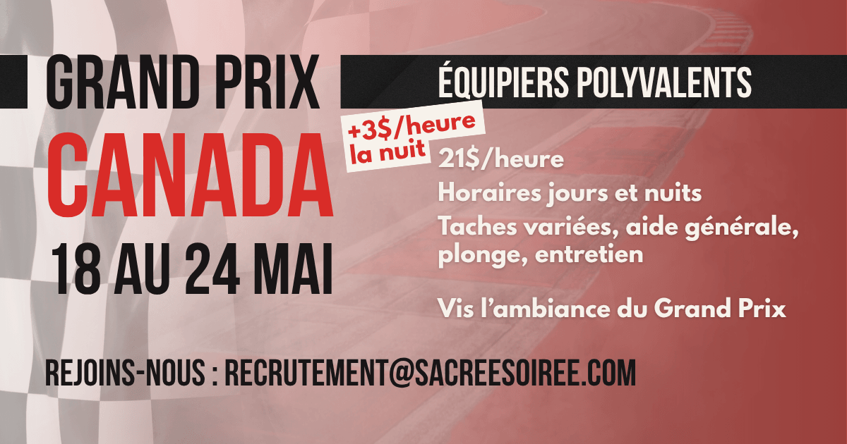 Équipiers Polyvalents – Cuisines du paddock (Grand Prix de Formule 1 de Montréal) cover Équipiers Polyvalents – Cuisines du paddock (Grand Prix de Formule 1 de Montréal) cover